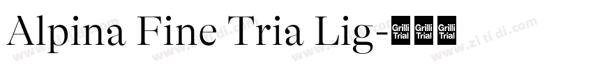 Alpina Fine Tria Lig字体转换